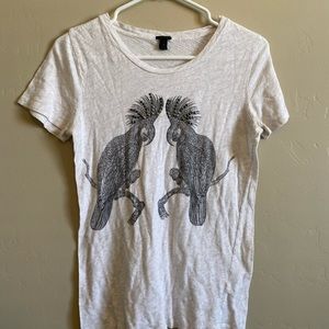 J. Crew women’s parrot embellished shirt S/8